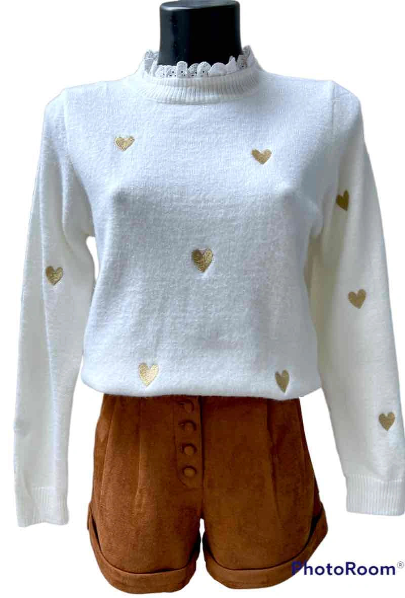 Pull coeur LEA