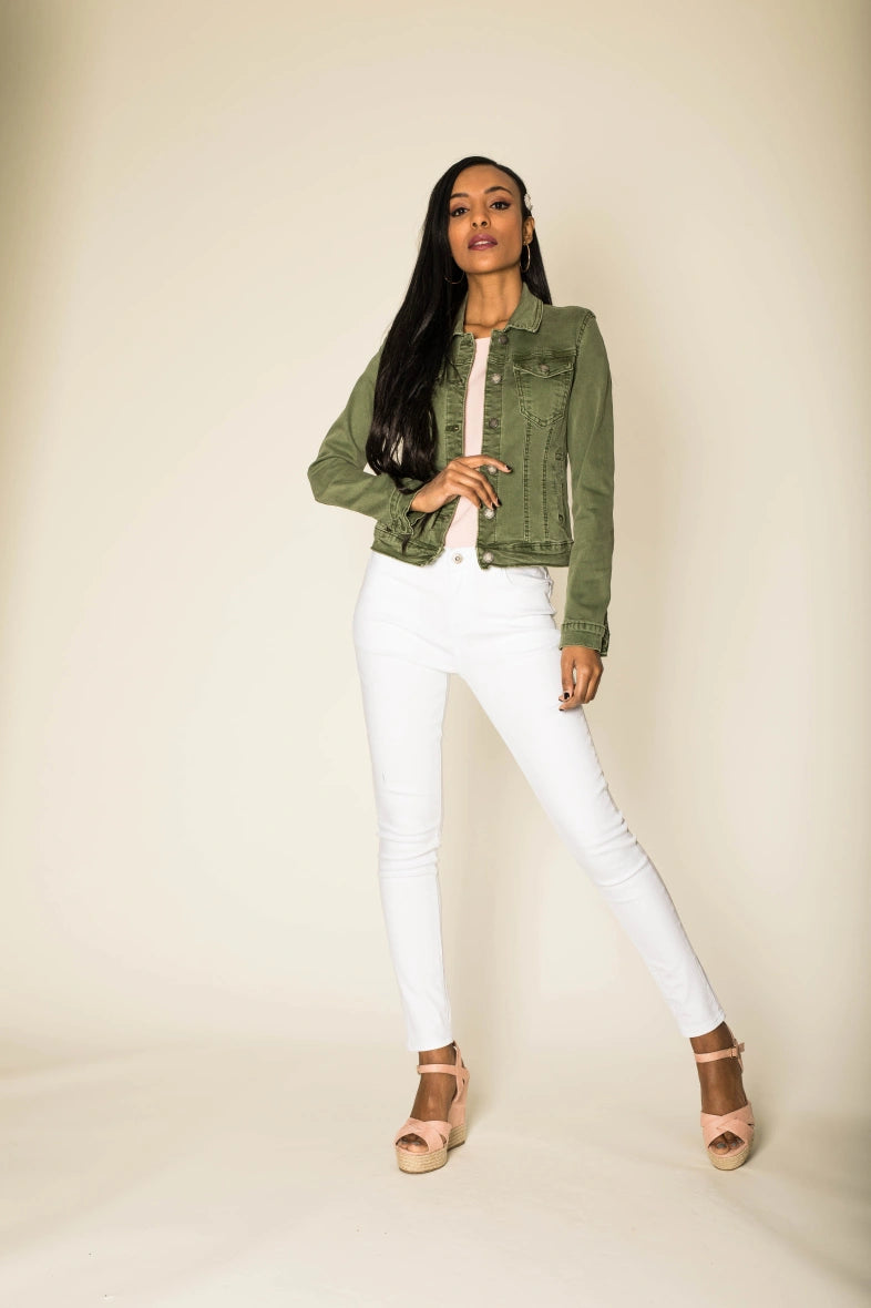 VESTE en jean KAKI ZITA