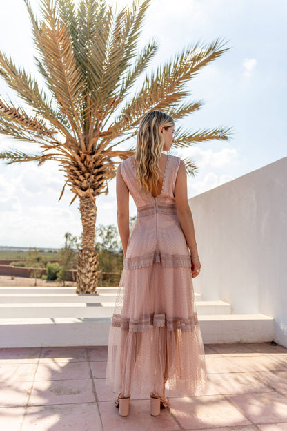 Robe Longue Capucine en tulle plumetis - 80936