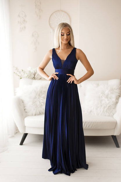 Robe longue satinée Véro