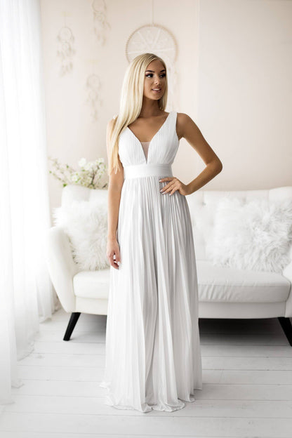 Robe longue satinée Véro