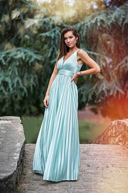 Robe longue satinée Véro