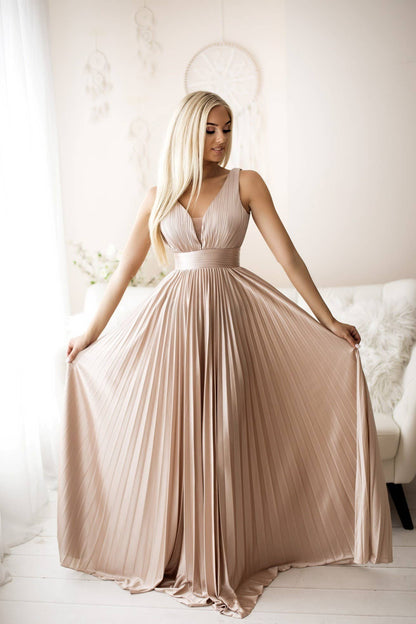 Robe longue satinée Véro