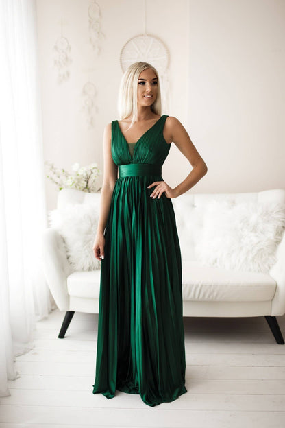 Robe longue satinée Véro