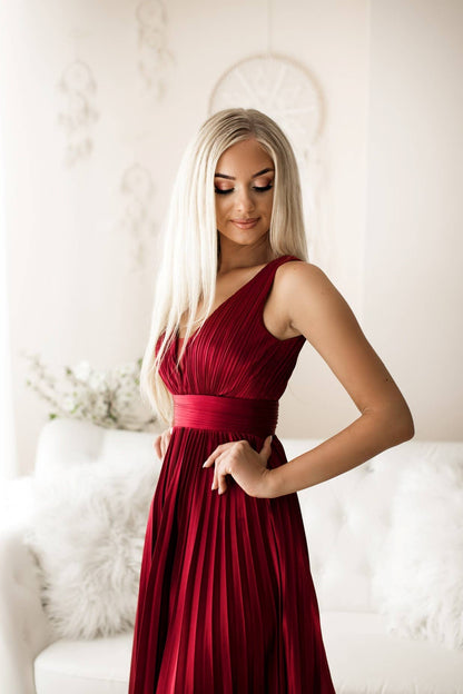 Robe longue satinée Véro