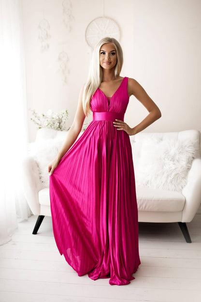 Robe longue satinée Véro