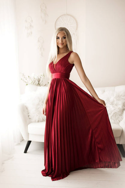 Robe longue satinée Véro