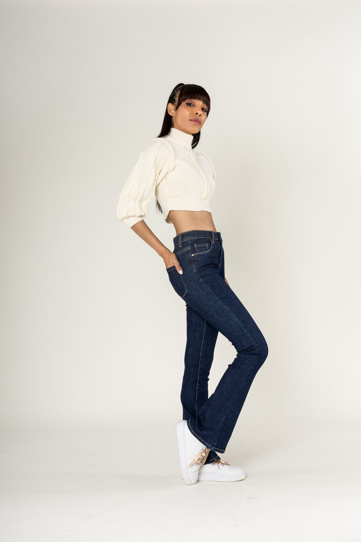 Jean BOOTCUT bleu irisé